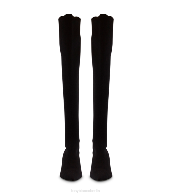 Stiletto-Stiefel| de Tony Bianco Frauen Gracie lange Stiefel schwarze Socken gestrickt 4624568
